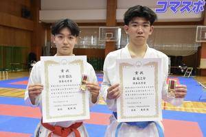 室井と森が優秀選手賞を受賞！　男子個人組手競技