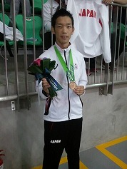 銅メダルを獲得した林田選手